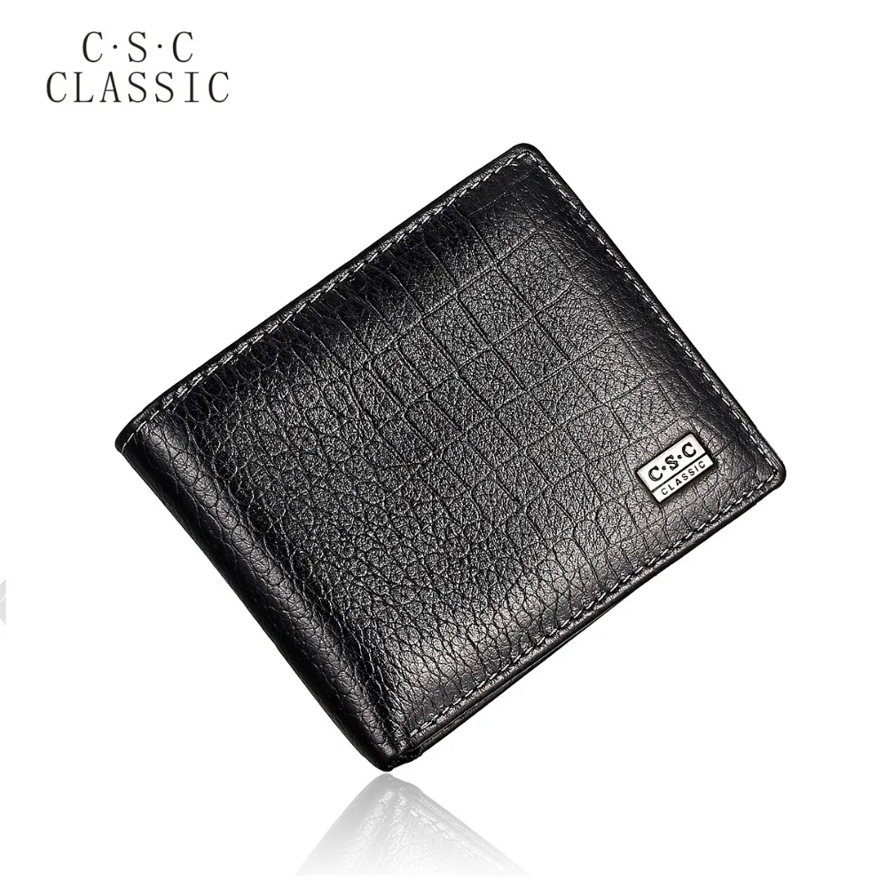 

Men's Black Bifold Transverse Genuine Cowhide Real Leather Checkbook Wallet Purse Credit Bank ID Card Slot Wholesale Free Ship
