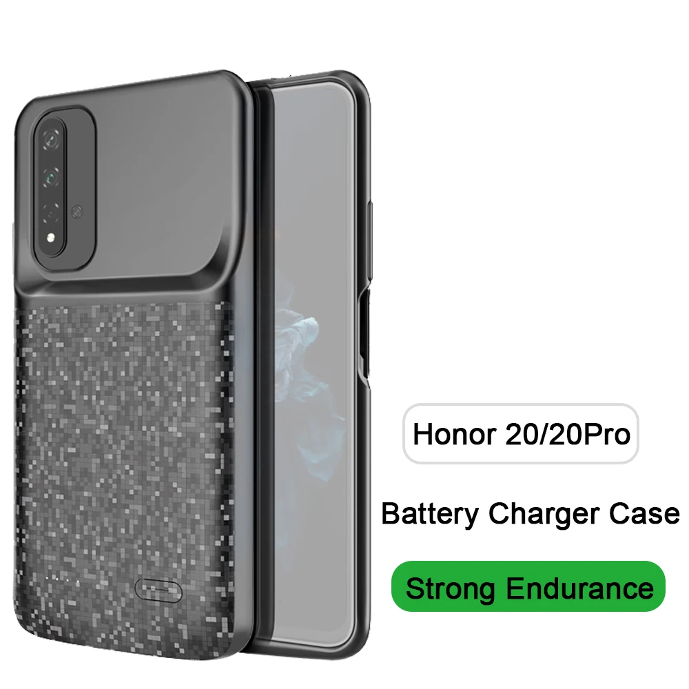 

Battery Charging Case for Huawei Honor 20 20Pro Case 4700mah Portable Power Bank Soft TPU Back Clip Battery Cover for Honor 10