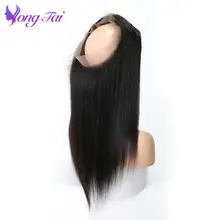 YuYongtai бразильские прямые волосы 360 Кружева Фронтальная застежка 10-20 дюймов натуральный черный человеческих волос не Реми