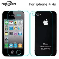 2 шт./лот, 0,3 мм, 2.5D переднее и заднее закаленное стекло для iPhone 4S 4, Противоударная Защитная пленка для экрана iPhone 4 - изображение