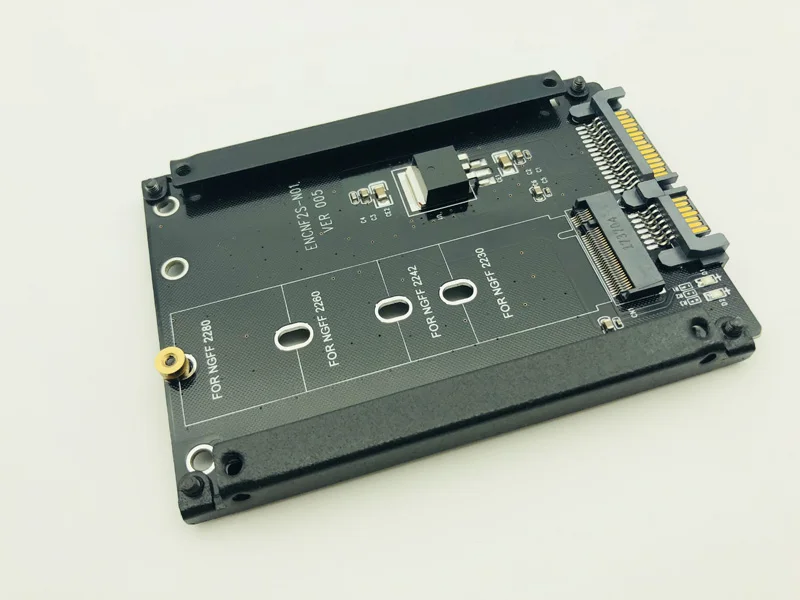Новый черный металлический чехол B + M key M.2 NGFF SSD на 2 5 SATA 3 0 6 Гб адаптер