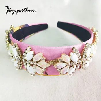 

New Design Handmade Hairband Bridal Crystal Headband Women Pearl Crown Bridal Tiara Wedding Accessories Hair Ornaments