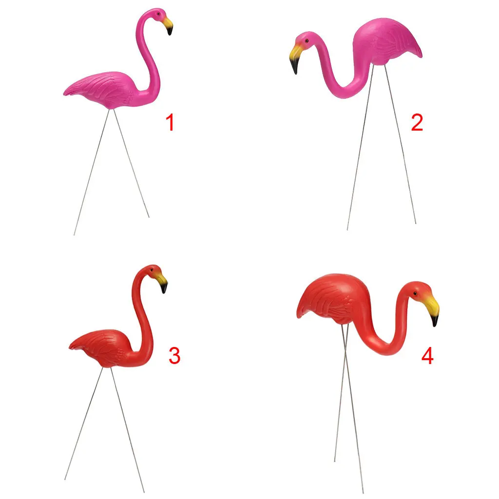 Pink Looking Up Flamingo Lawn Figurine Garden Grassland Ornament Decoration