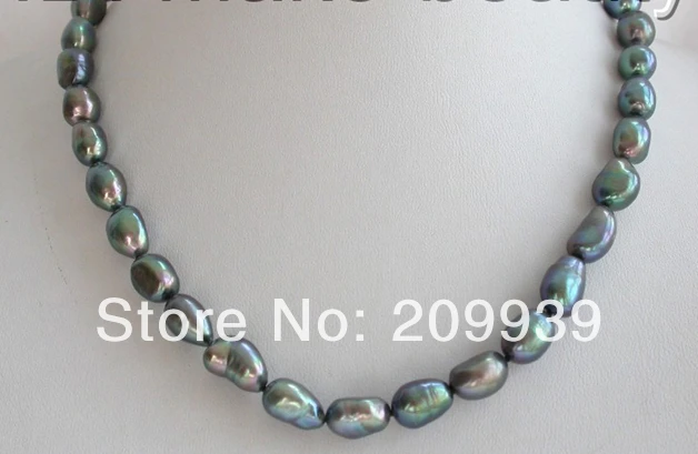 

huij 003482 classic big 12mm baroque black freshwater cultured pearl necklace