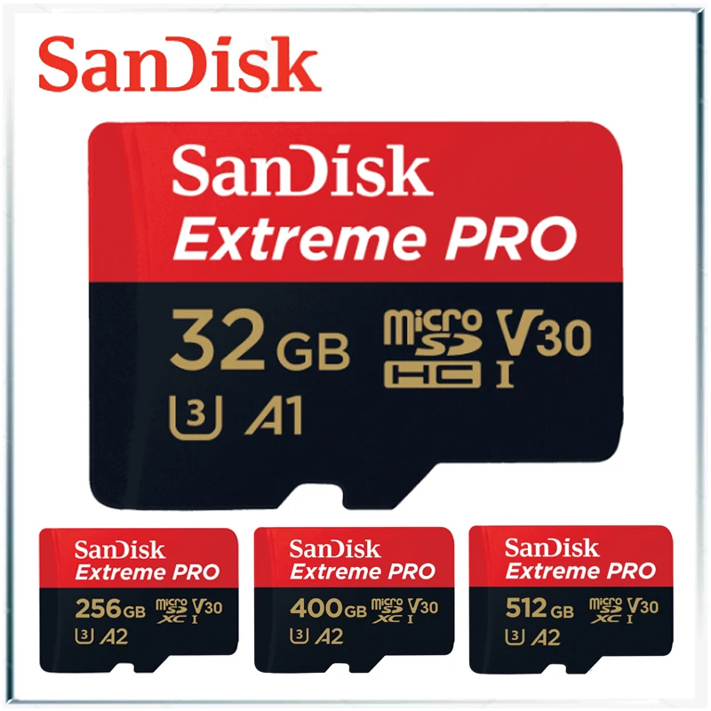 SANDISK Extreme Pro карта памяти 32 ГБ 256 Гб 400 512 Sandisk TF U3 A2 V30 Телефон Drone 3D 4K HD | Компьютеры и