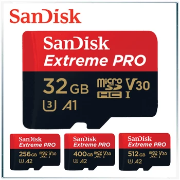 

SANDISK Extreme Pro UHS-I Micro SD Card 32GB 256GB 400GB 512GB Sandisk TF Memory Card U3 A2 V30 Phone Drone 3D 4K HD Card