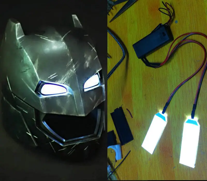 1:1 светодиодный светильник в виде глаз для Ironman/Batman/Killmonger шлем для руля DIY глаза желтые вечерние реквизиты для Хэллоуина веер для Хэллоуина Прямая поставка