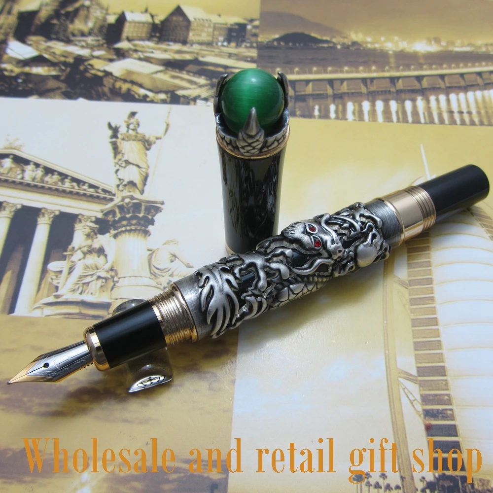 fountain pen Jinhao J700 dragon king play pearl metal pen beautiful