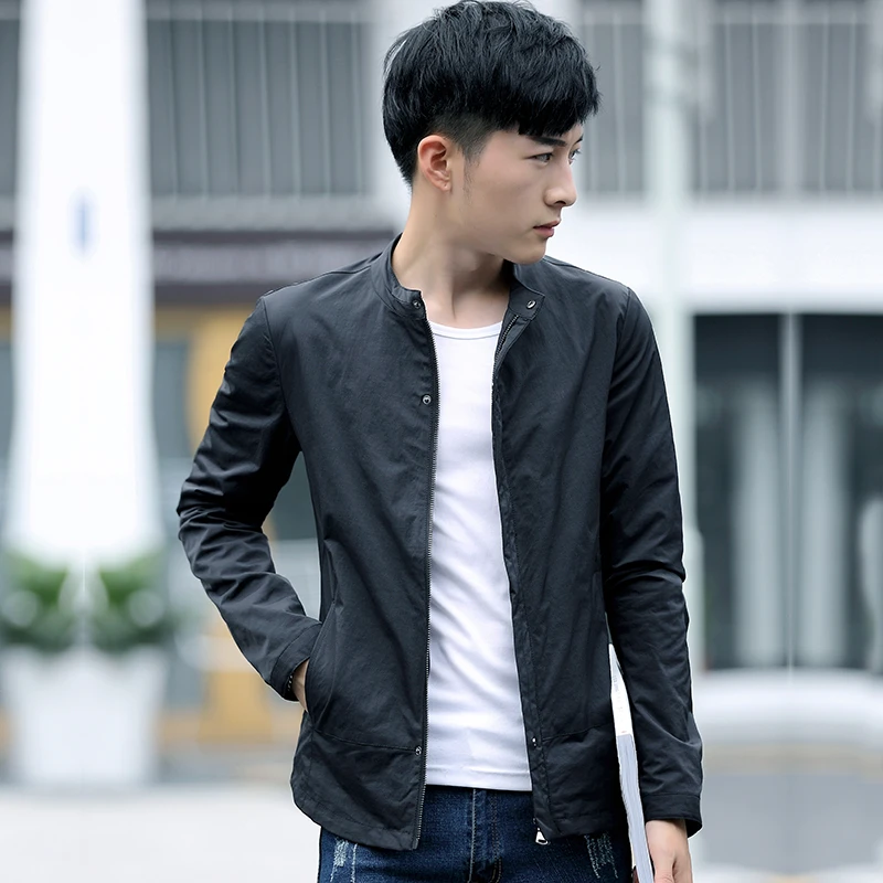En el otoño de 2016 jóvenes estudiantes masculinos chaqueta delgada chaqueta abrigo joven moda coreana tendencia en fashionjacket coat - AliExpress