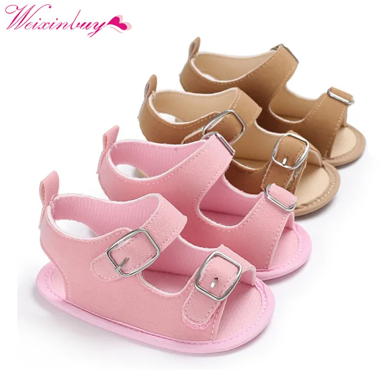 Baby Shoes Newborn Baby Girl Sandals Classic Canvas Comfort Cotton Baby