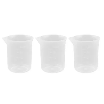 

100 ml laboratory test plastic graduated measuring cup cup container 6 pcs