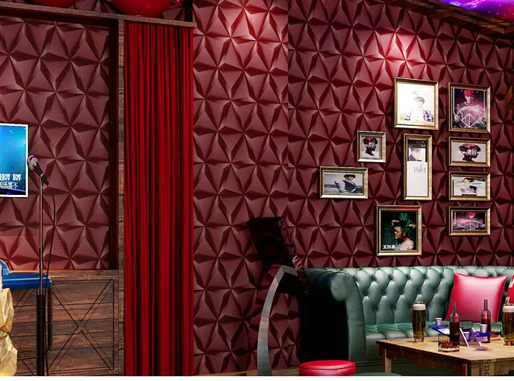 

European Rhombus Wallpaper Roll For Walls 3D Modern Luxury Wall Paper For Ceiling Hotel Living Room Bedroom KTV Wallcoverings