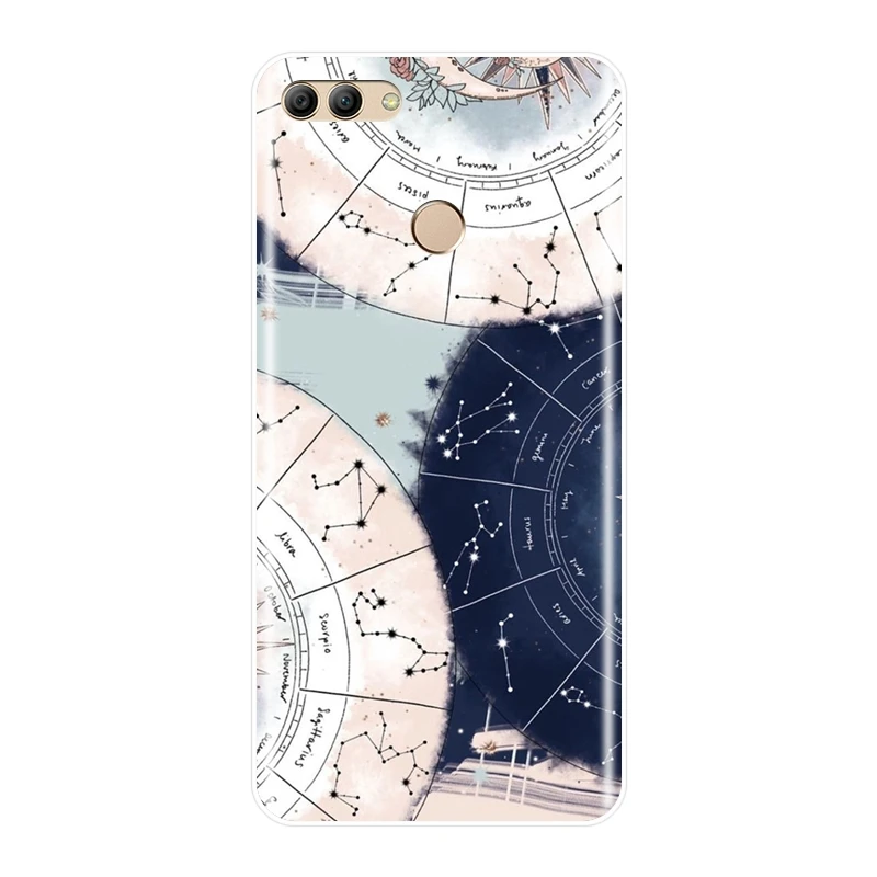 ТПУ силиконовый чехол для телефона huawei Y3 Y5 Y6 II Y7 2017 Pro Art Star Space мягкая задняя крышка