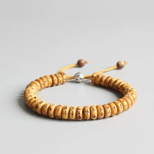 Eastisan 8*3 мм бусины натуральный ретро крест кость яка тибтан буддийский ручной плетеный браслет для мужчин и женщин ювелирные изделия ручной работы
