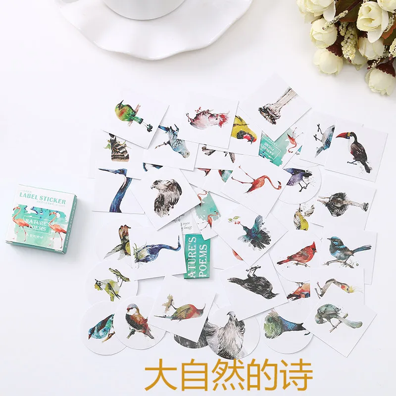 40 PCS/box Mini Cartoon Paper Sticker Decoration Decal DIY Album  Scrapbooking Seal Sticker Kawaii Stationery Gift Material Escol - AliExpress