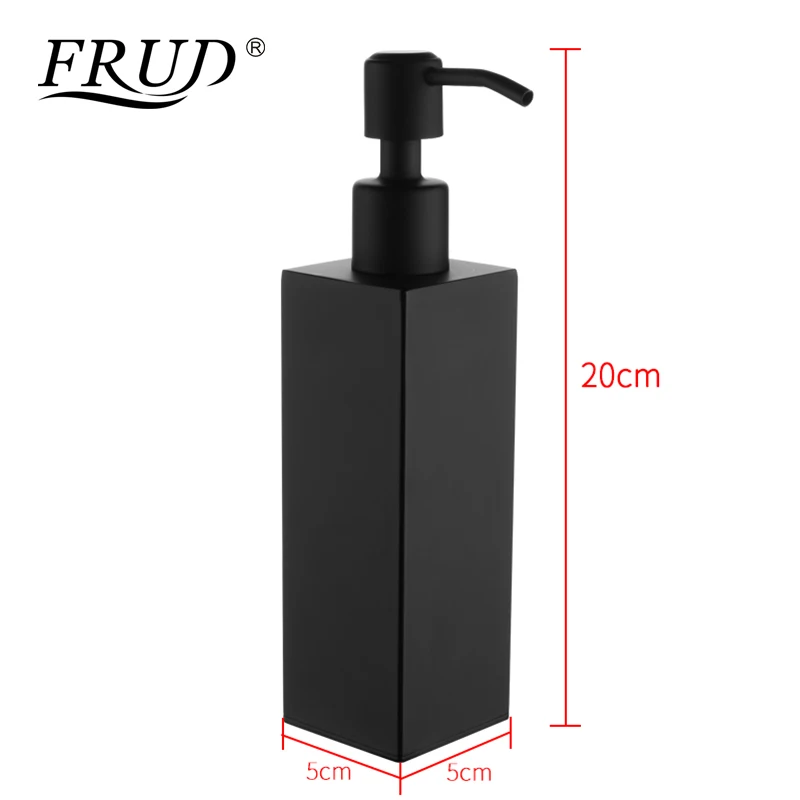 FRUD New Stainless Steel Hand Black Liquid Soap Dispenser Bathroom Accessories Kitchen Hardware Convenience Modern Y18004 FRUD New Stainless Steel Hand Black Liquid Soap Dispenser Bathroom Accessories Kitchen Hardware Convenience Modern Y18004