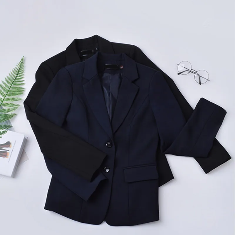 New Fashion two piece set women pant suits for office ladies long sleeve slim blazer and pants