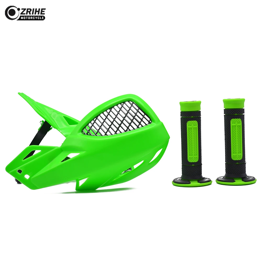 logo for kawasaki 7/8" 22mm Motorcycle Hand Guards grip Handguards fit handbar grip Rubber Pro Retro for KDX200 KDX220R KDX200