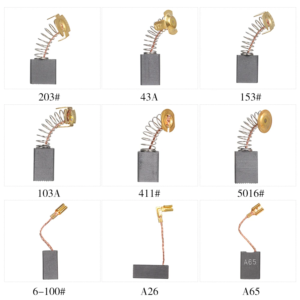10 шт. электрическая дрель карбоновая щетка запасная часть с пружинным и медным сердечником 25 мм для Общего Электрического Инструмента двигатели роторный инструмент
