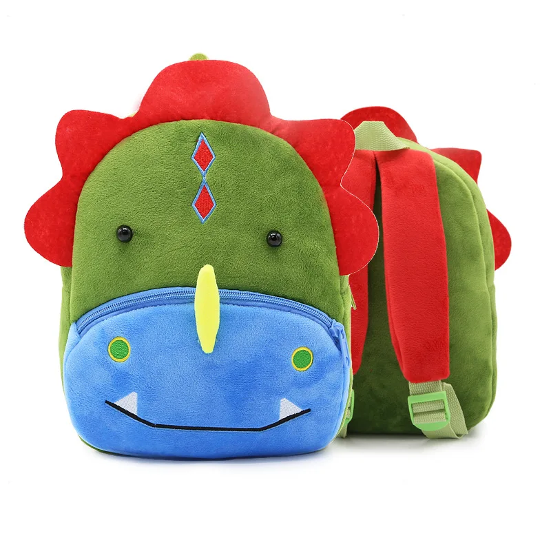 Животных детские плюшевые рюкзаки для маленьких мальчиков и девочек милый школьный детский мультфильм Bookbag детский сад школьные сумки - Цвет: Dinosaur