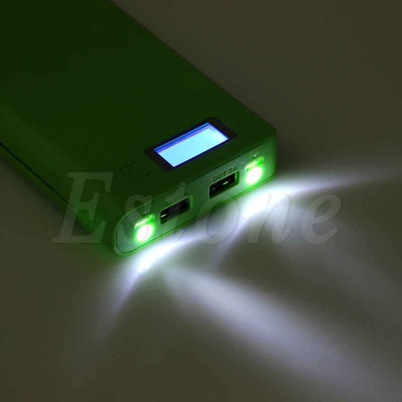 

1 PC USB Mobile Power Bank Charger DIY Pack 8pcs 18650 Battery Case Holder for Phone