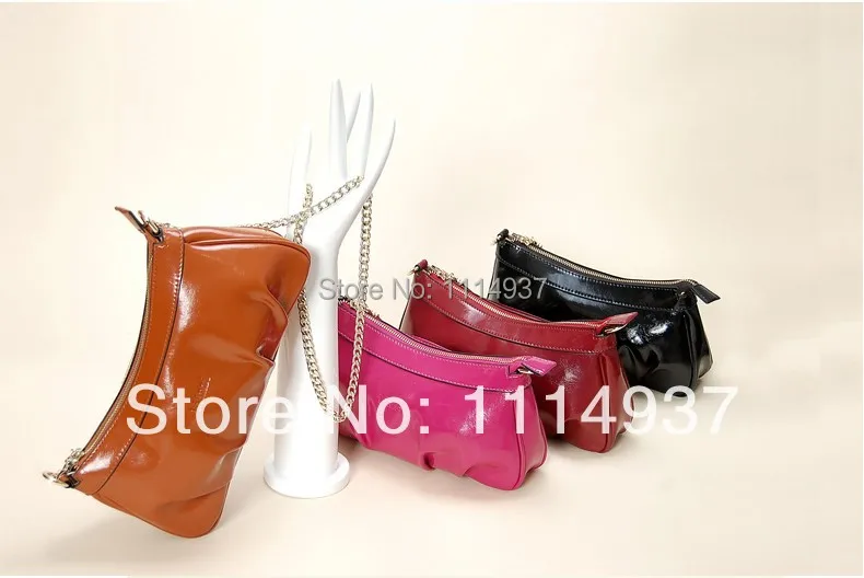 Free shipping 2014 bag dumplings genuine leather cowhide women s handbag clutch small bags chain oil