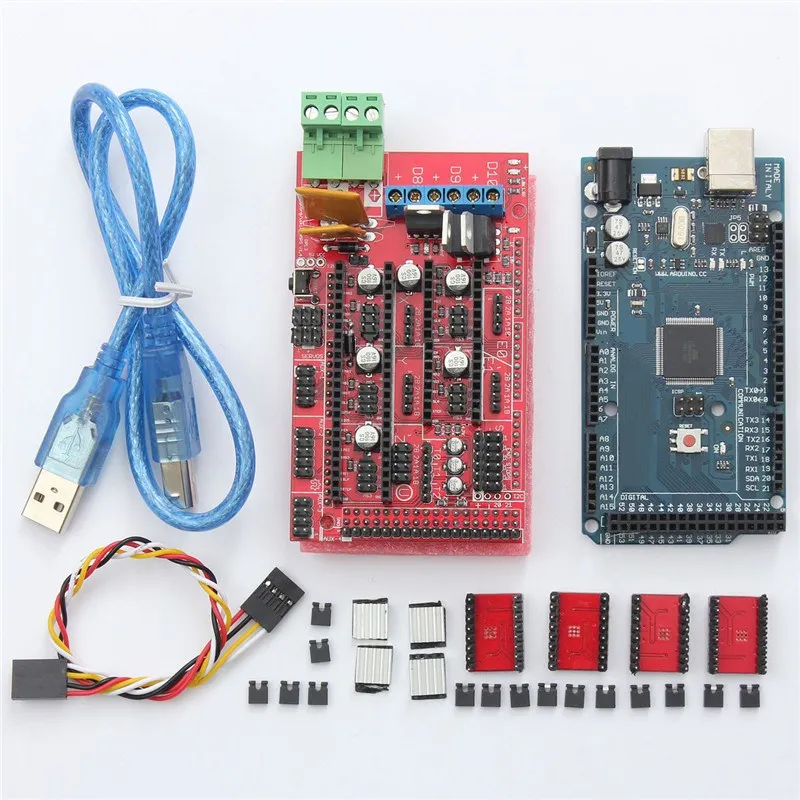 New Mega 2560 + RAMPS 1.4 Controller + 4pcs A4988 Stepper Driver Module + for 3D Printer KIT For Arduino RepRap