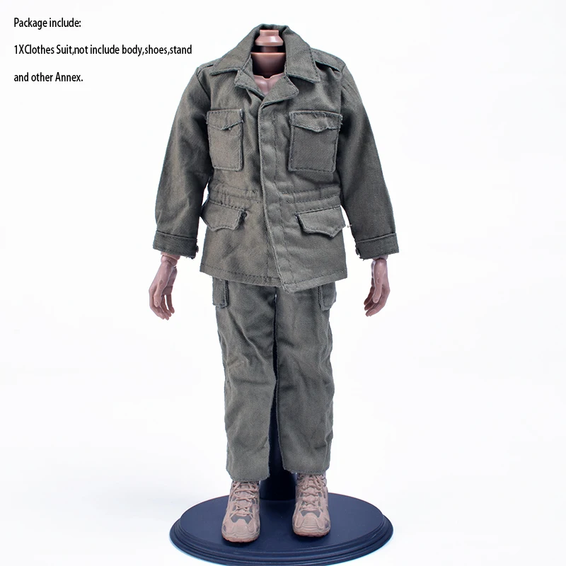 

1/6 Scale Soldier DIY DID DML TC World War II US Military Paratrooper Uniform Set Fit 12 Inch Phicen Action Figure Clothes Suit