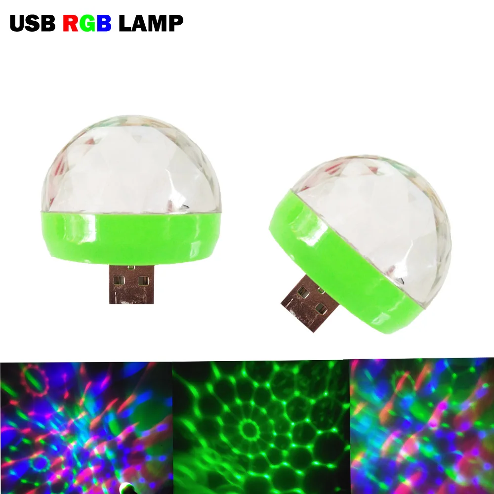 

Mini USB Disco Light LED Party Lights Portable Crystal Magic Ball Colorful Effect Stage Lamp For Home Party Karaoke Decoration