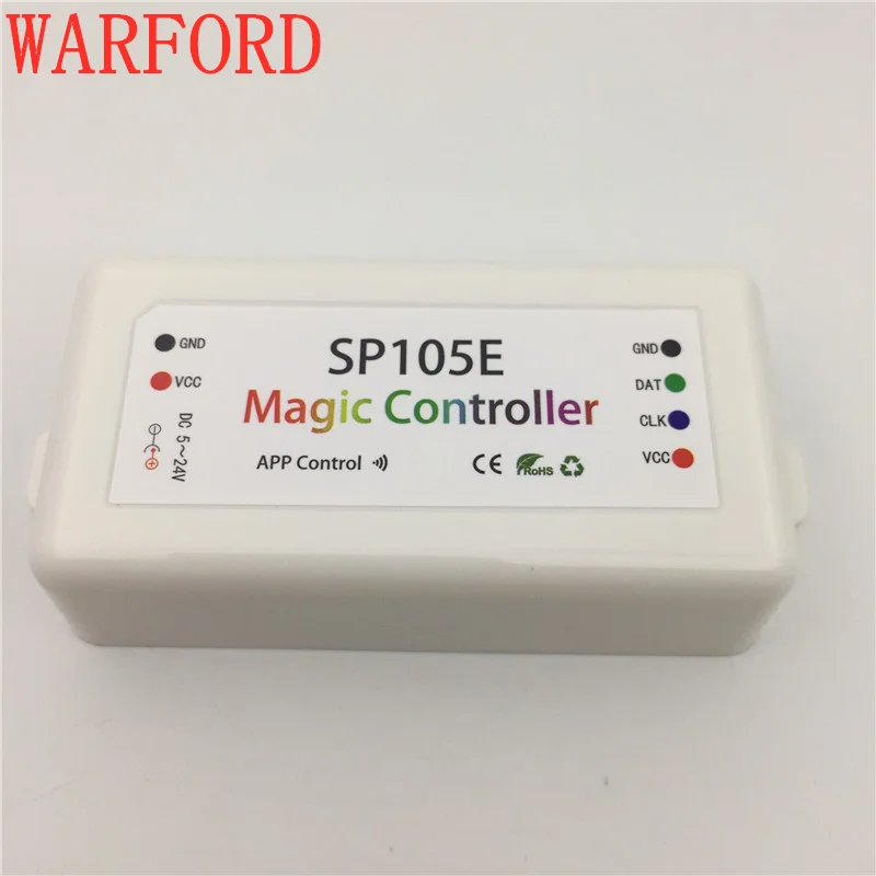 

DC5-24V SP105E SP108E Magic Controller Bluetooth 2048 Pixels for WS2811 2812 2801 6803 IC LED Strip Support IOS / Android APP