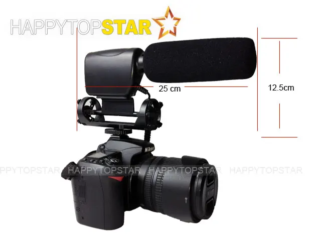Микро Направленный стереомикрофон для камеры Shotgun DV микрофон Canon 5D Mark III 4 IV 70D 700D T5i