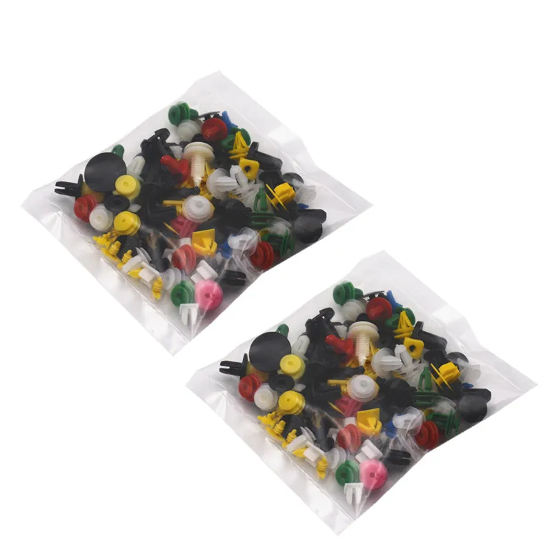 

100PCS Mixed Auto Fastener Vehicle Car Bumper Clips Retainer Fastener Rivet Door Panel Fender Liner Universal Fit for All Car