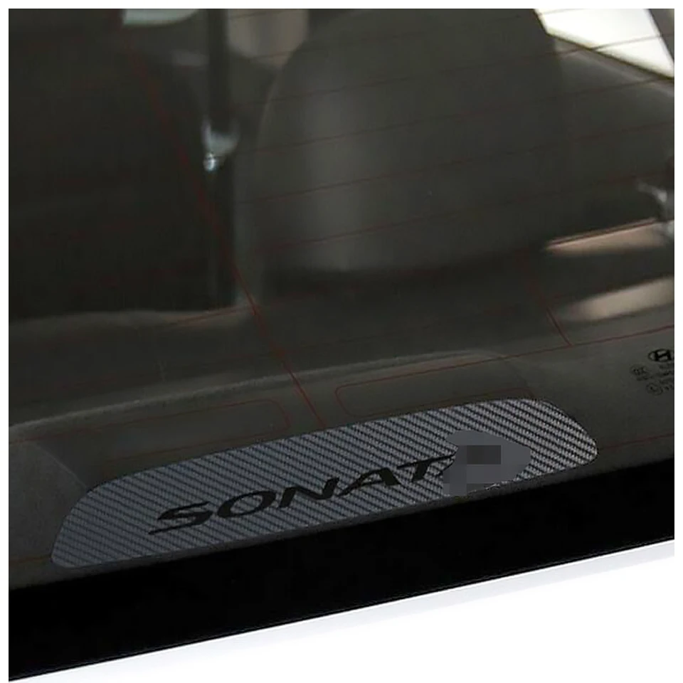 Автомобильные наклейки с эмблемой из углеродного волокна для hyundai Sonata 8th 9th Sonata, автомобильный светильник с высоким тормозом, аксессуары
