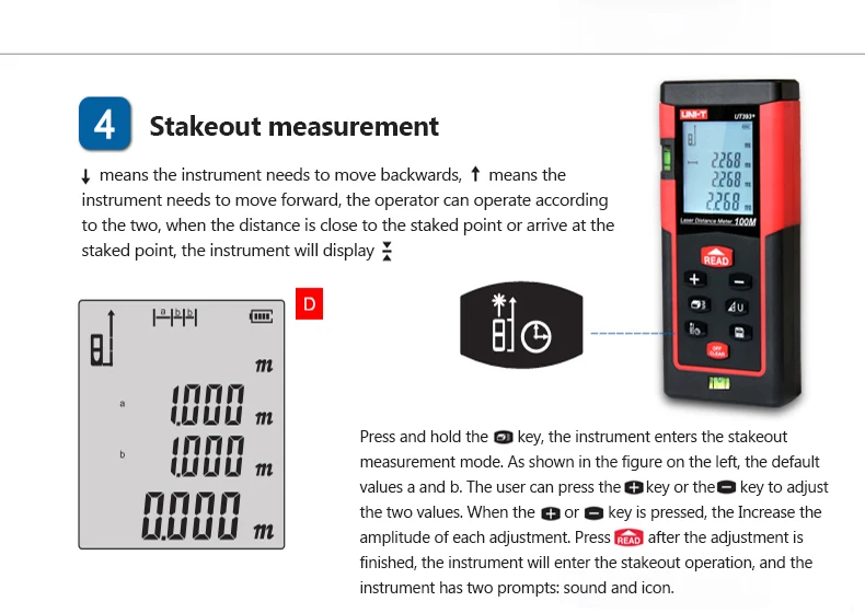 UNI-T UT393+ 100 м высокоточный лазерный дальномер многофункциональный прибор для измерения расстояния горизонтальный с пузырем хранение данных