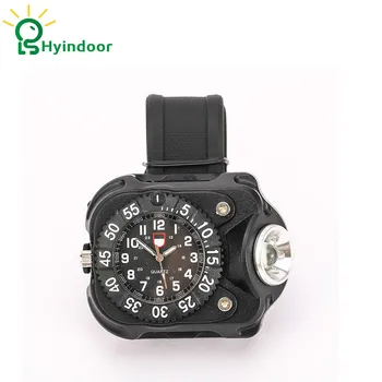 

Flashlight Super Bright Watch Led Torch lights Compass Outdoor Sports Waterproof Rechargeable Wrist Watch Lamp Wristlight