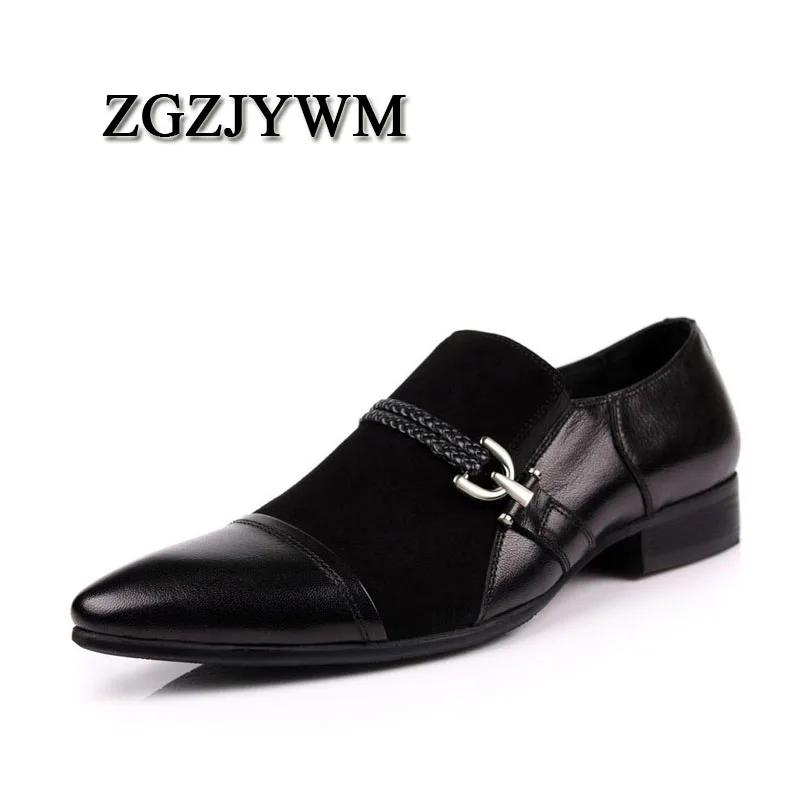 Nubuck Mode Nouvelle Casual Classique Gentleman Motif Homme Noir En Pointu Bout Confortable Véritable Black Chaussures on Cuir Plat Slip Zgzjywm dFP4xq5wd