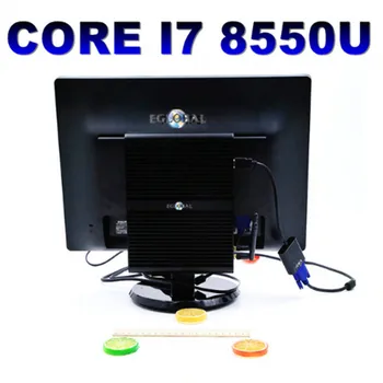 

EGLOBAL Fanless Mini PC Windows 10 Pro Quad Core i7 8550U DDR4 Ram Kaby Lake Mini Computer HTPC DP+HDMI