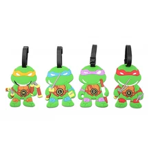 TMNT бирка для чемодана мультфильм ID адрес Держатель Силиконовый багажный ярлык переносная бирка аксессуары для путешествий