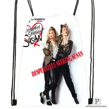 Изготовленная на заказ Мадонна@ 1 походная сумка на шнурке милый рюкзак для детей(черная спинка) 31x40 см#2018612-01-(15