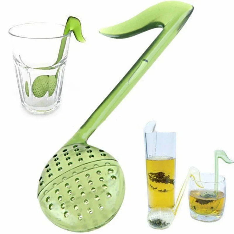 

Newest Music Note Fashion Convenience Tea Leaf Strainer Spoon Teaspoon Silicone Bones Skull Infuser Tea Strainer Filter