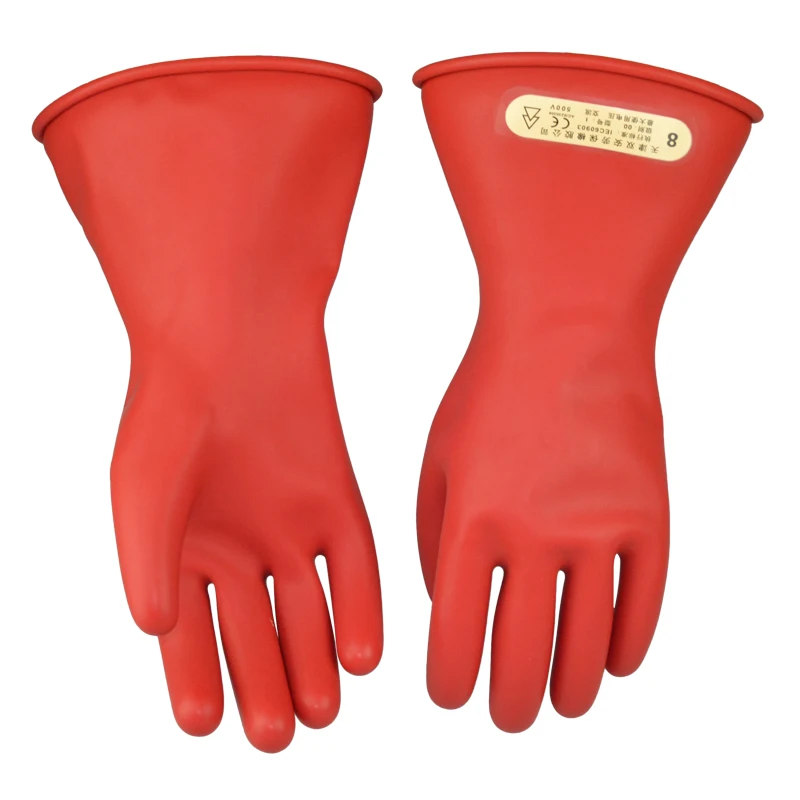 Free shipping 31cm length 2.5KV insulated latex working gloves using for transmission line /pole line & electric power industry Free shipping 31cm length 2.5KV insulated latex working gloves using for transmission line /pole line & electric power industry