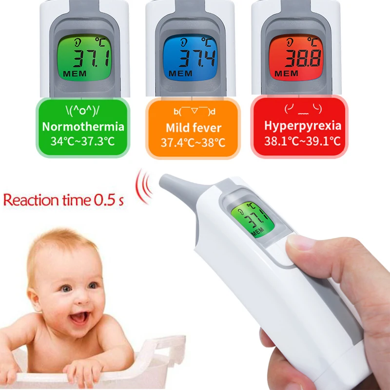 

Medical Ear Infrared Thermometer Adult Baby Baby Thermometer Infrared Non Contact Fever Temperature Measurement High Accurate Fa