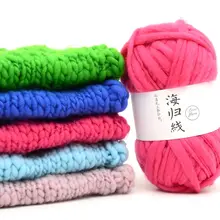Грубая шерсть DIY мягкие шарфы свитера ручной вязки крючком натуральные нити