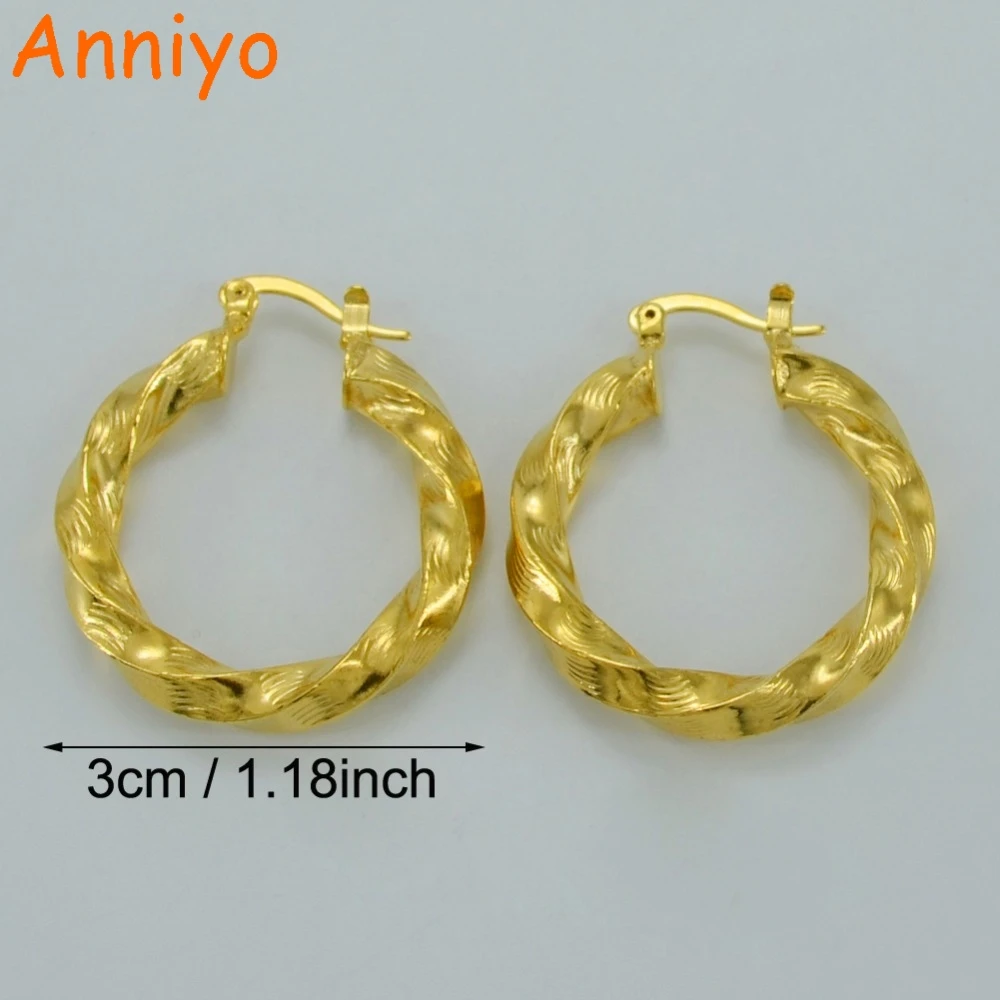 Anniyo Size 3CM Wholesale Earrings for Women's Gold Color & Brass,Mom ...