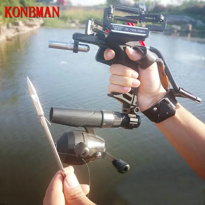 comprar 2018 Laser de Alta Qualidade Estilingue Preto Vermelho Caça Poderosa Catapulta Estilingue estilingue Catapulta Pesca Pesca Arco Ao Ar Livre