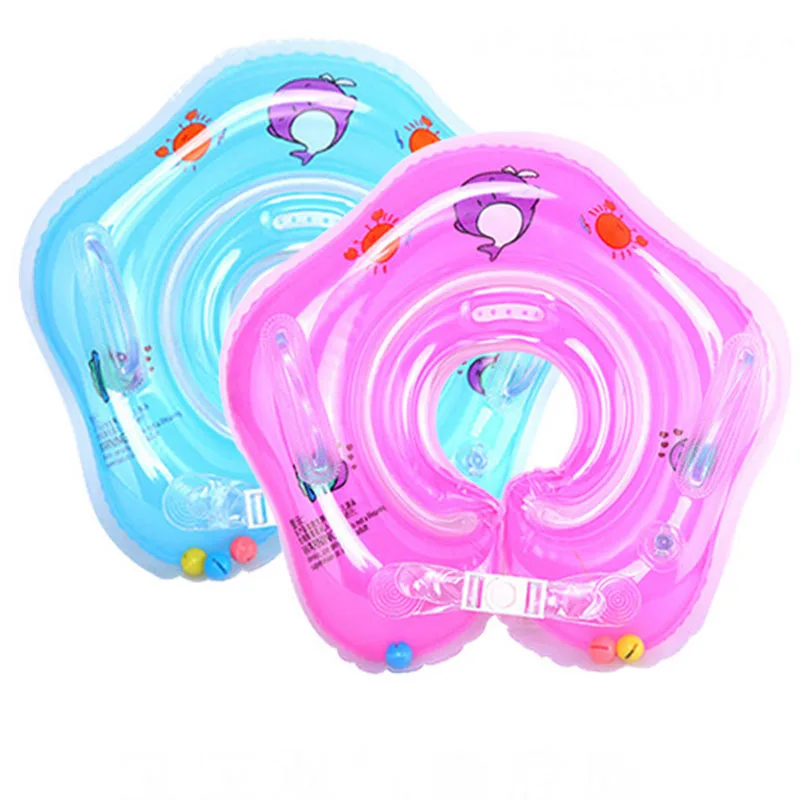 

New Infant Baby Swimming Baby Neck Float Rubber Ring Inflatable Infant Neck Float Swimtrainer Infant Swim Accessories