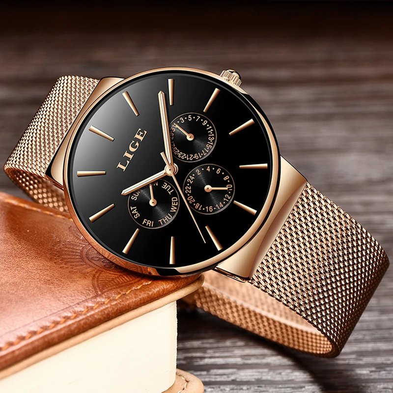 2018 NEW Luxury Brand Gold Casual Geneva Quartz Watch Men Mesh Stainless Steel XFCS Men Watches Water Clock Relogio Masculino 