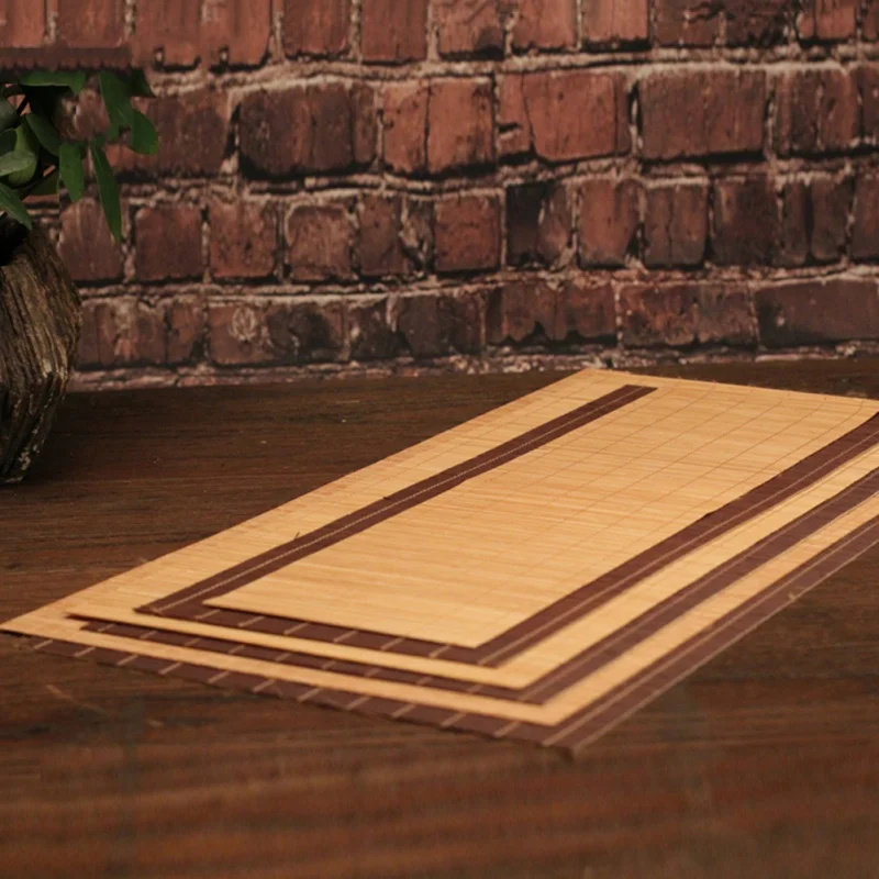  Kitchen Tea Table Solid Placemat Teaism Bamboo Mat for Tea Tableware Insulation Pad Tea Curtain Tea