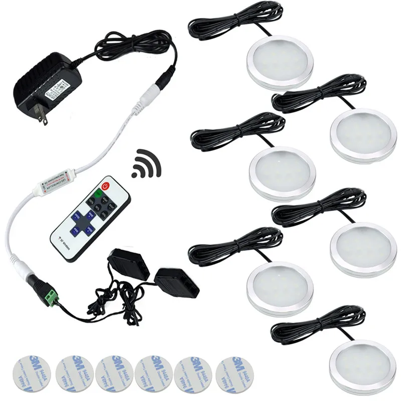 Under Cabinet LED Lights 6 Puck lights with Wireless ...