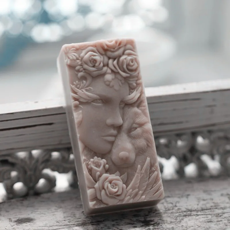 

Great-Mold Man Wolf Bar Soap Mold Silicone Mold Decorating Chocolate Cake Molds Craft Mould